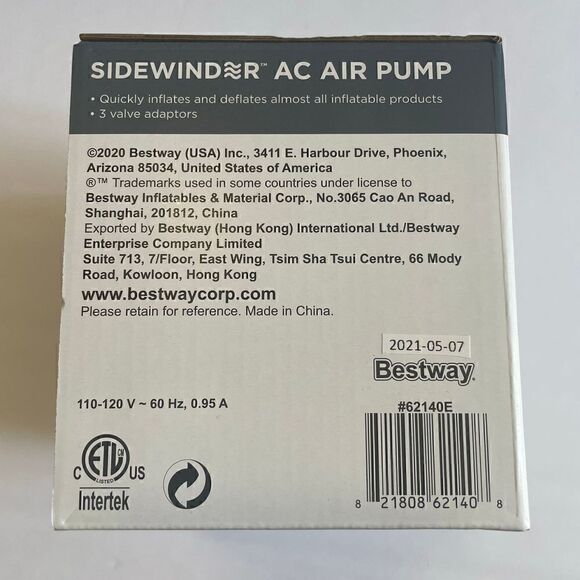🖤 Bestway Sidewinder AC Air Pump NIB - Picture 4 of 5